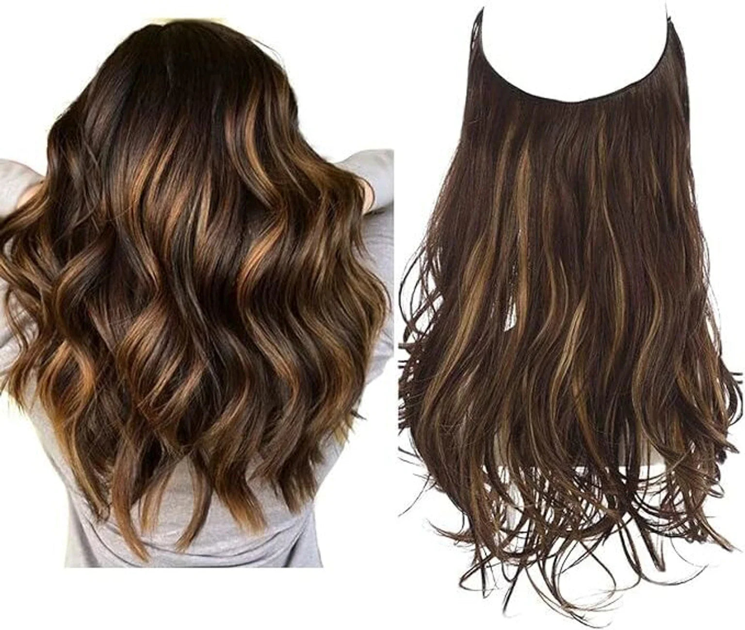 Curly Hair Extension 20 Inch Natural Black Clip-In