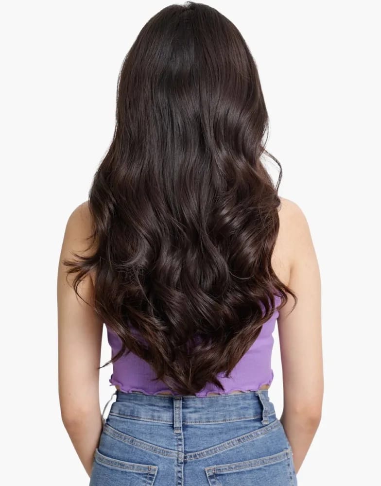 Premium 100% Human Hair Halo Extensions (Natural Black)