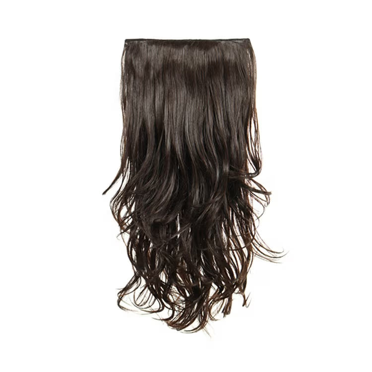 Wavy Hair Extension 18 Inch Brown Highlights Human Hair